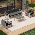 Aluminum Patio Furniture Set, 5 Seats Outdoor Patio Conversation Sets by ComfCove