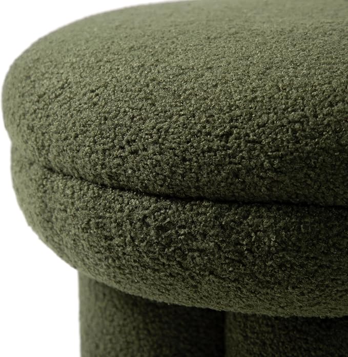Furniture of America Rami Modern 18-inch Mushroom-Shape Upholstered Ottoman - Image 9