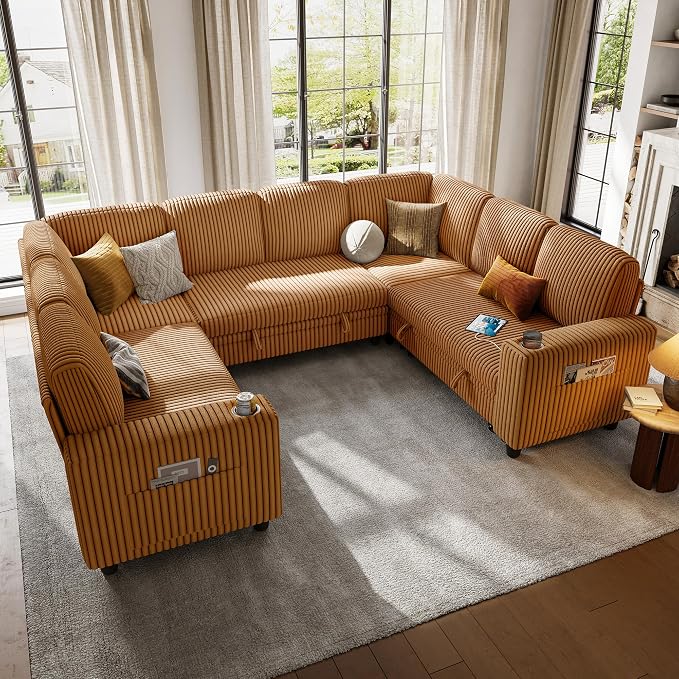 LINSY HOME Sectional Sleeper Sofa by LINSYHOME