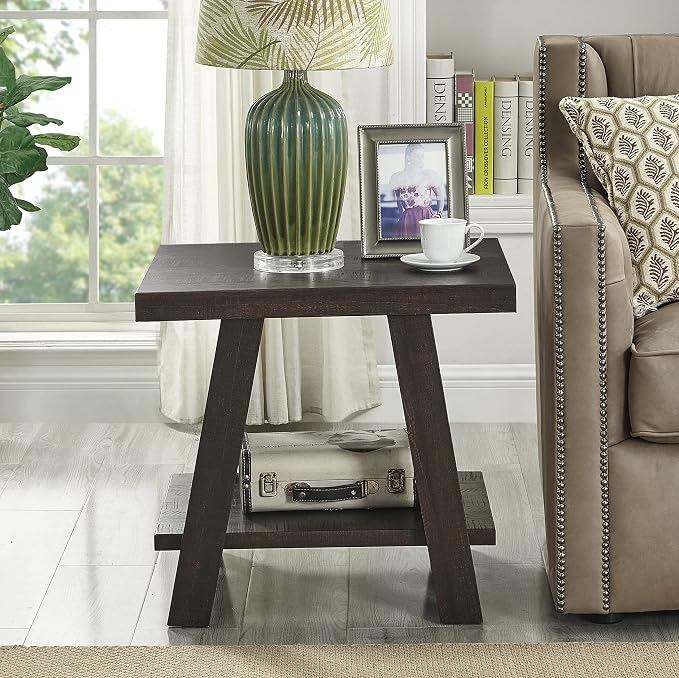 Roundhill Furniture Athens Contemporary 3-Piece Wood Shelf Coffee Table Set - Image 5
