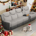 Dresegmt 4 Seat Recliner Sofa, Manual Recliner Couch by Dresegmt