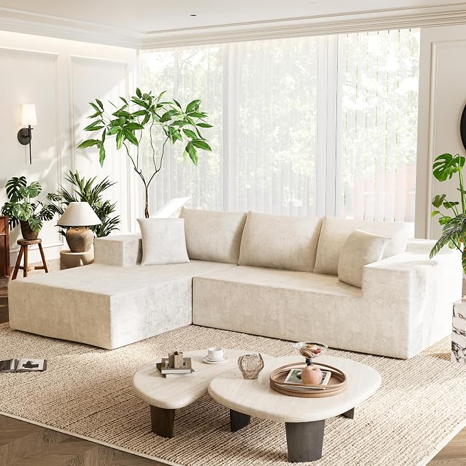 Homall 108" Modular Sectional Sofa, Boneless Couch by Homall