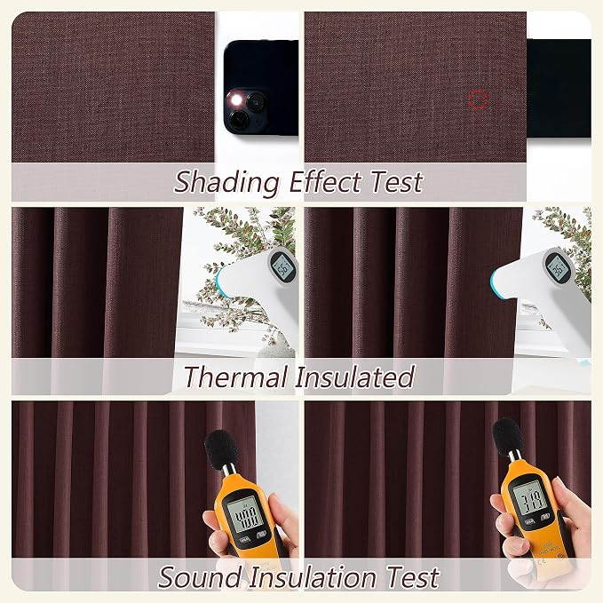 Guken 100% Blackout Curtains 84 Inch Length 2 Panels Set - Image 6
