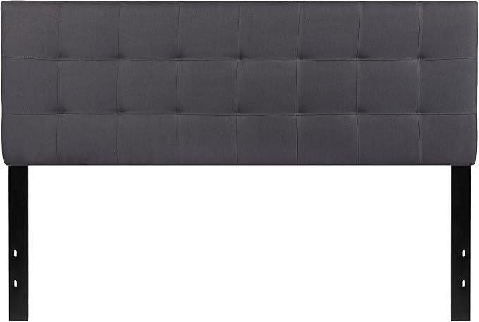 Flash Furniture Bedford Tufted Upholstered Queen Size Headboard in Dark Gray - Image 8