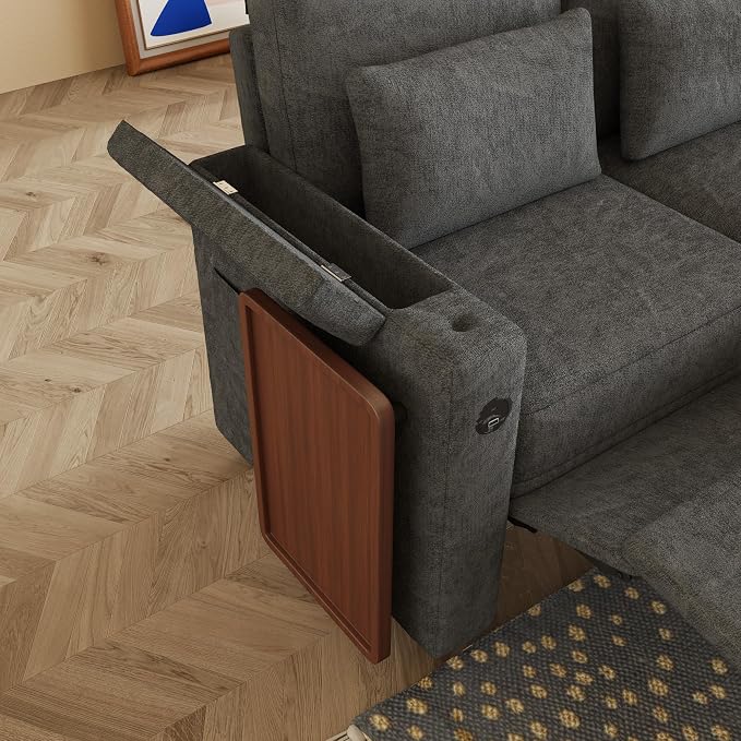 Sectional Sleeper Sofa with Pull Out Couch and Reclining Chair, Modern 3-in-1 - Image 8
