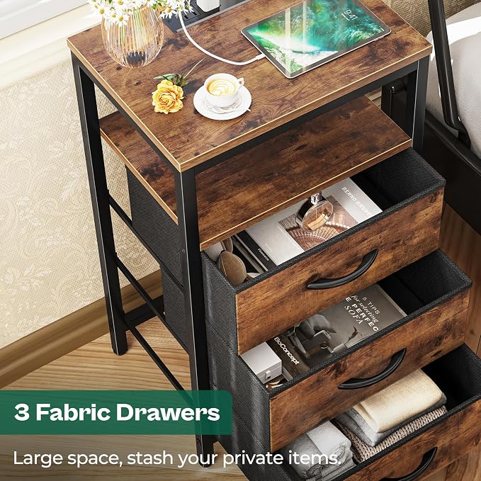 Huuger Nightstands Set of 2, 27.6 Inch End Tables - Image 6