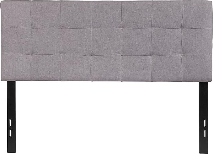 Flash Furniture Bedford Tufted Upholstered Full Size Headboard in Light Gray - Image 8