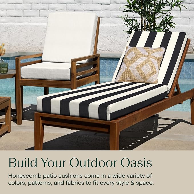 Honeycomb Outdoor Chaise Lounge Cushion - Image 4