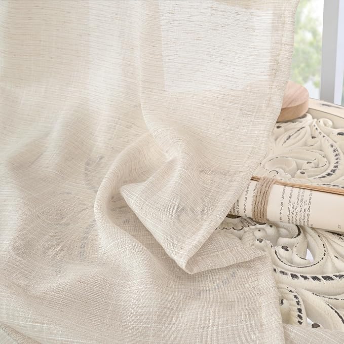 BGment Linen Curtains 96 Inches Long - Image 8