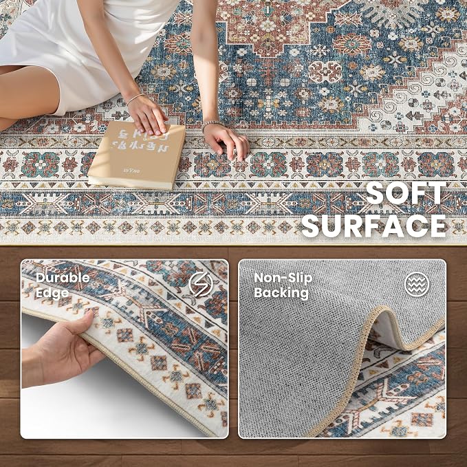 zesthome 6x9 Area Rug, Super Soft Washable Rugs - Image 6