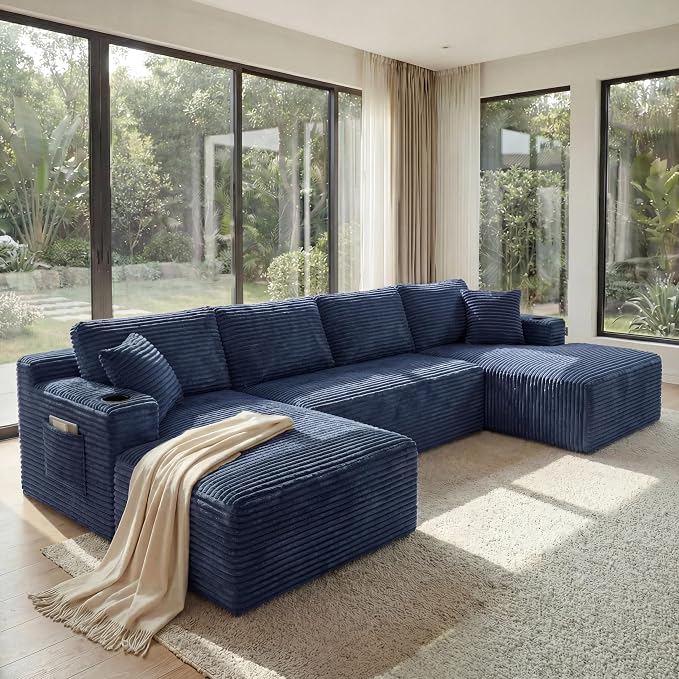 133" Oversized Cloud Boneless Sofa Couch by VYNELITO