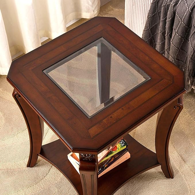 Traditional Distressed Farmhouse Style Coffee Table Set - Image 9
