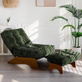 MAXYOYO Accent Chair with Ottoman Adjustable Backrest, Tufted Living Room Chair by MAXYOYO