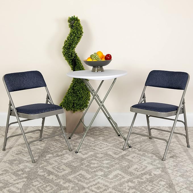 Flash Furniture 2 Pack HERCULES Series Curved Triple Braced & Double Hinged - Image 2