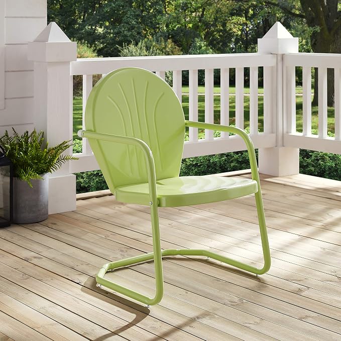 Crosley Furniture Griffith Outdoor Chair, Retro Metal Patio Chairs - Image 19