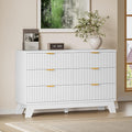 BORNOON Fluted 6 Drawer Dresser, 47.2" Wide Modern Boho Chest of Drawers by BORNOON