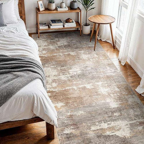 4x10 Washable Kitchen Runner Rug: Modern Abstract Wide Runners - Image 2