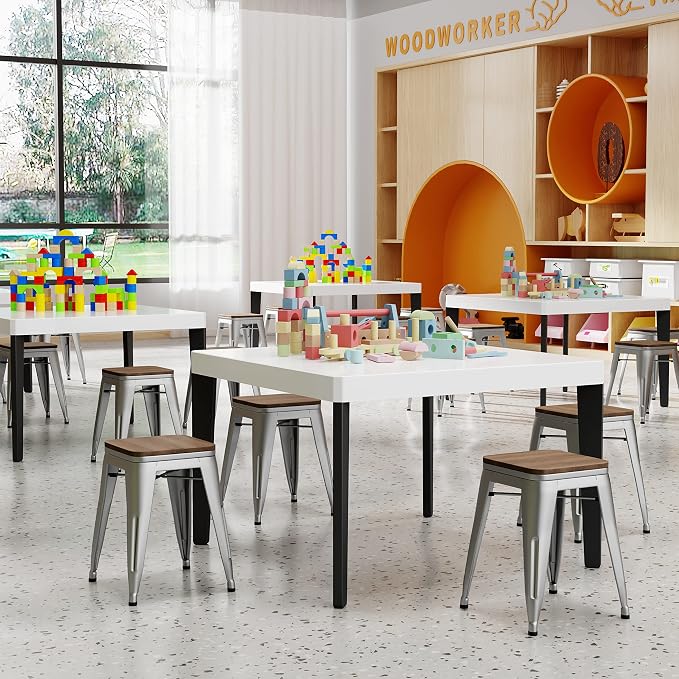 Modern Industrial Metal Stool Classroom Stools - Image 2