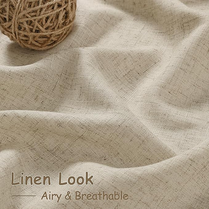 Nanspring Eggshell Beige Curtains 108 Inches Long - Image 4