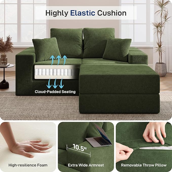 Cloud Modular Sectional Sofa, Comfy Boneless Couch - Image 7