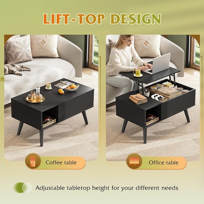 WLIVE Coffee Table for Living Room, Small Coffee Table - Image 5