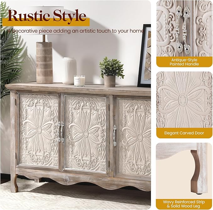 RoyalCraft Farmhouse Sideboard Buffet Cabinet - Image 5