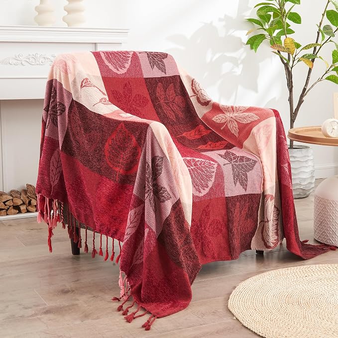 Bohemian Chenille Jacquard Tassel Throws - Image 7