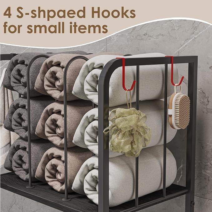 Towel Racks for Bathroom 3-Tier, Durable Metal Towel Rack Stand, Pool Items - Image 3