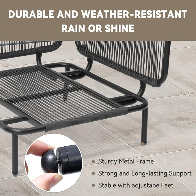 Crestlive Products Outdoor Patio Furniture Set, 6 Seater Modular Oversized - Image 5