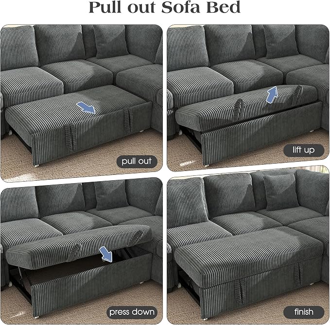Ihanherry 7-Seater Large Sectional Sofa Bed - Image 7