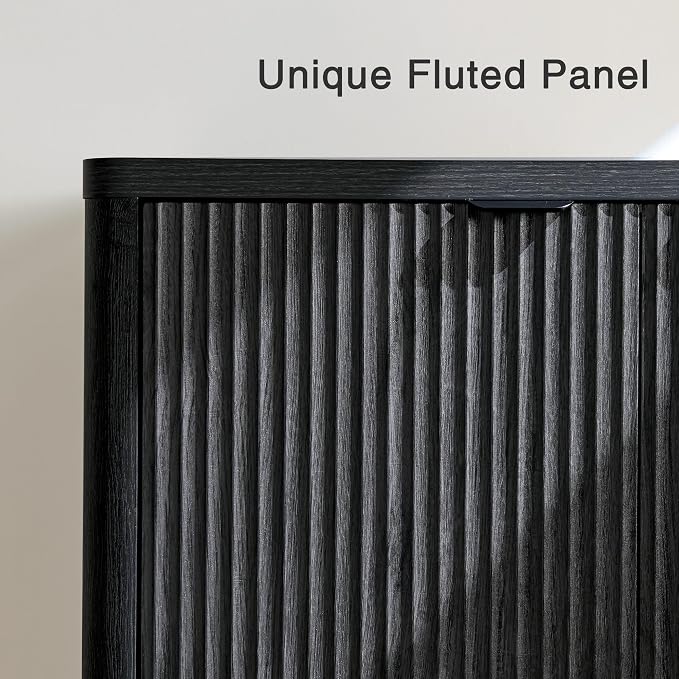 Fatmok 65" Fluted Buffet Cabinet - Image 4