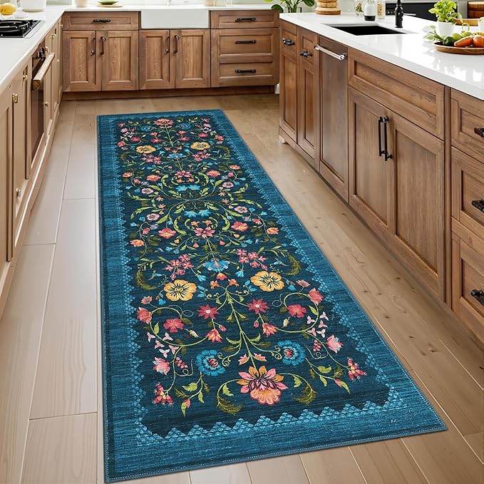 GarveeHome Floral Rug 2.5x8 Runners by GarveeHome