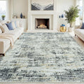 8x10 Area Rugs for Living Room Washable Rug: Anti-Skid Abstract Modern Living by Crority