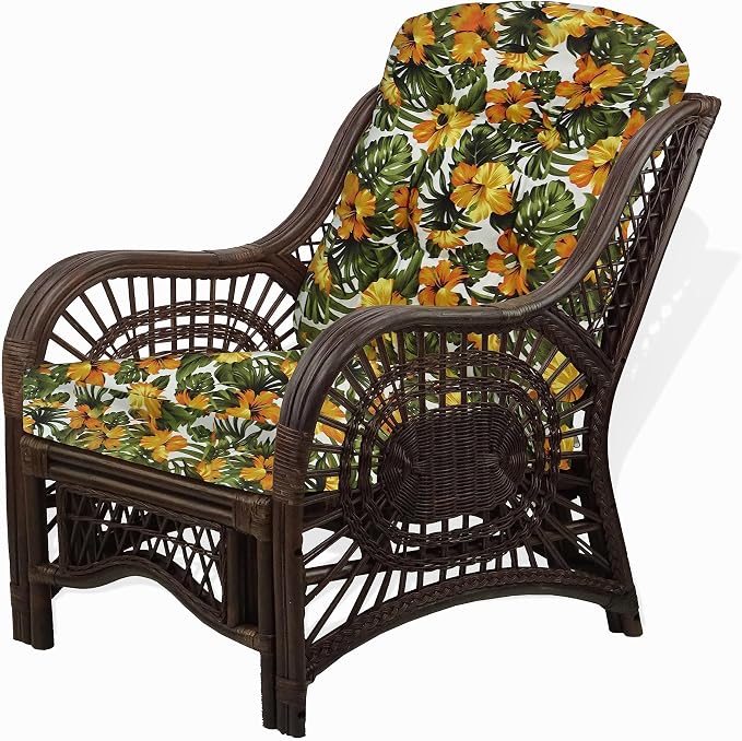 Malibu Lounge Living Accent Armchair Natural Rattan Wicker Handmade Design - Image 5
