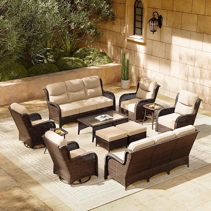 HILLGA 11-Piece Luxury Patio Furniture Set by HILLGA