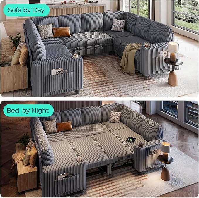 LINSY HOME Sectional Sleeper Sofa - Image 3