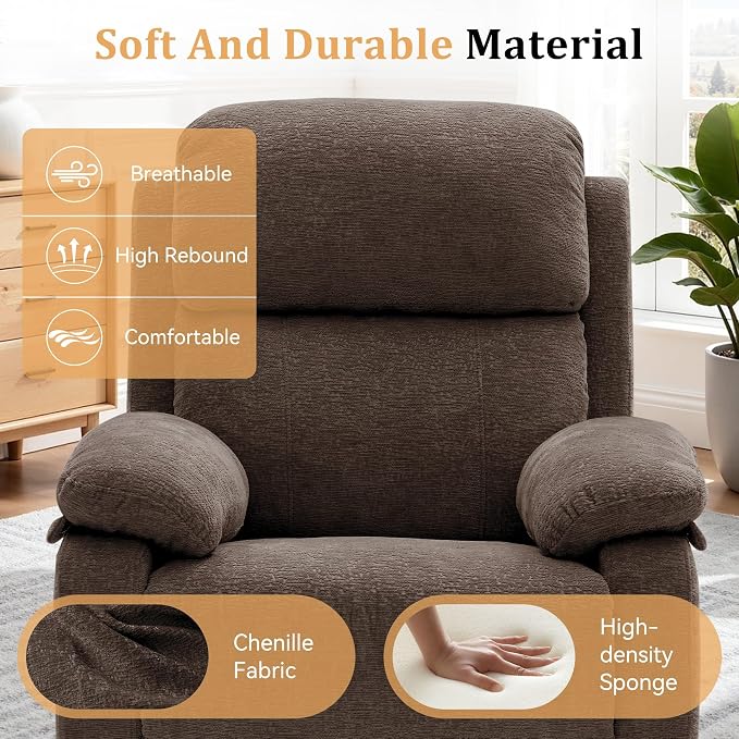 Korser Recliner Chair, 360 Swivel Rocker Chair - Image 6