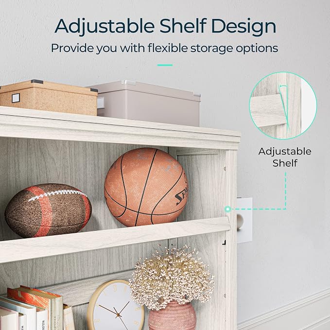 LINSY HOME 5-Shelf Bookcase, Bookshelves Floor Standing Storage Shelves 68 in - Image 5