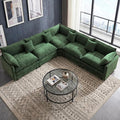 111.4" V-Shaped Corner Couch Sectional｜5 Seat Customizable Modular Cloud by MUDANT