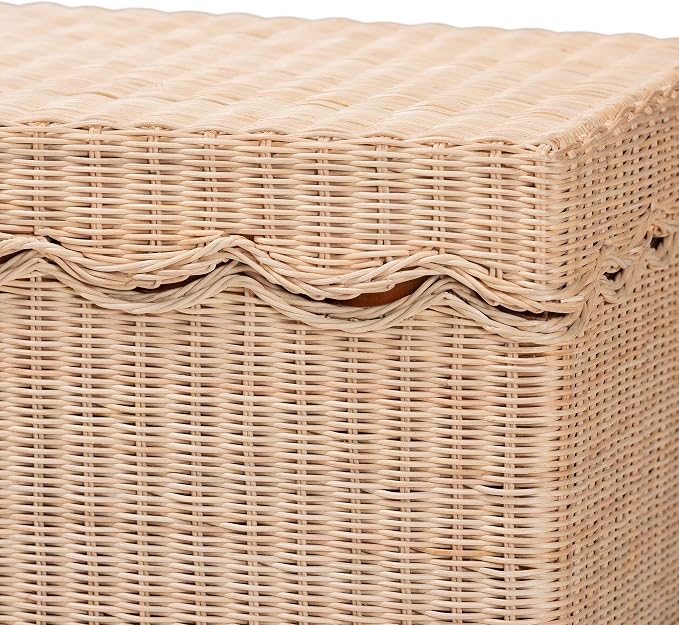 Bali & pari Damita Scallop Natural Rattan Chest - Image 7