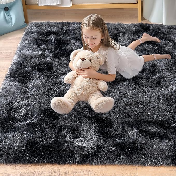Pionblank Fluffy Area Rug for Bedroom 4x6 Feet, Indoor Plush Carpet, Shag Soft - Image 7