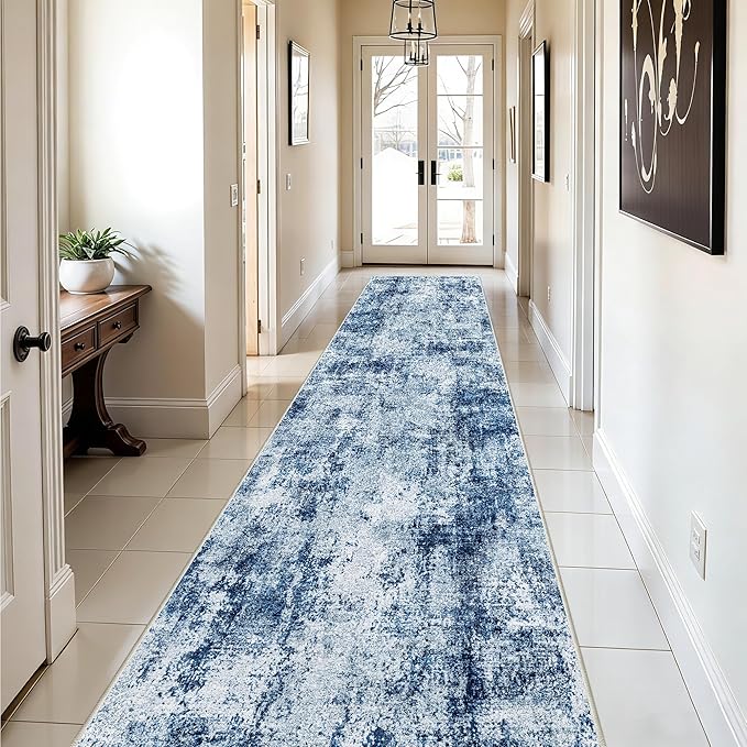 3x12 Washable Hallway Runner Rug: Non Slip Carpet Runners Easy-to-Clean by WIEVEDENS