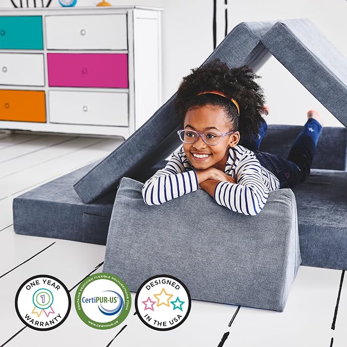 Yourigami Kids and Toddler Play Couch, Convertible Folding Sofa, Durable Foam - Image 6