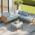 Aoxun 6 Piece Patio Furniture Set, 6 Seats Outdoor Sectional Sofas by Aoxun