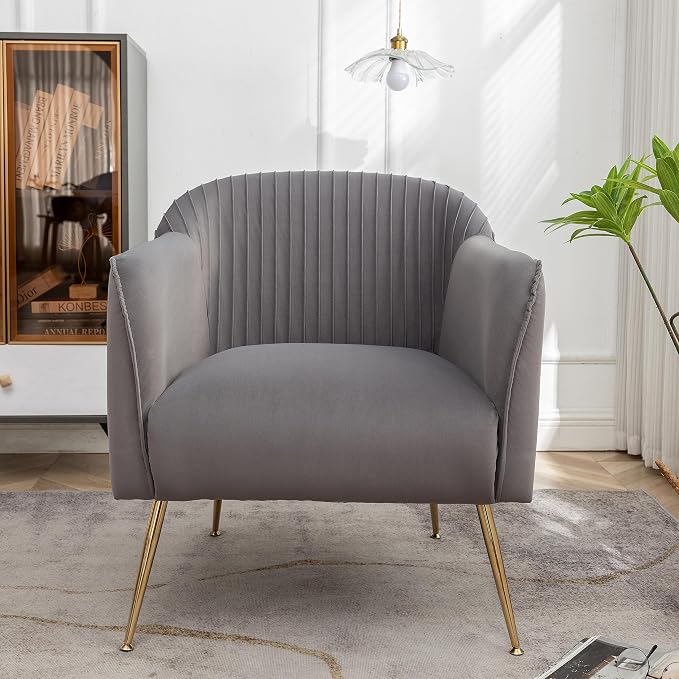 Container Furniture Direct Contemporary Velvet Accent Chairs - Image 6