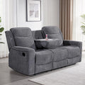 Betsy Furniture Soft Microfiber Manual Reclining Sofa w/Dropdown Table by BetsyFurniture