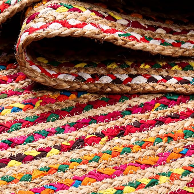 Hausattire Bohemian Braided Runner Rug 2'x6' - Image 6