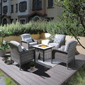 ovios 5-Piece Patio Furniture Set, Outdoor Wicker Sofa by OVIOS