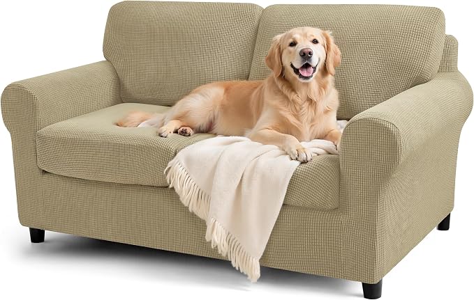 SUBRTEX 5 Pieces Stretch Sofa Slipcover Sets Couch Cover Sets Backrest Cushion by Subrtex