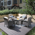 ovios 5-Piece Patio Furniture Set, Outdoor Wicker Sofa by OVIOS